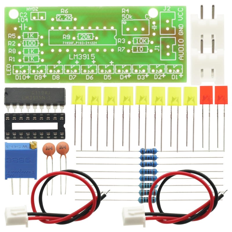 GODIYMODULES 2Pcs 10 Audio Level Indicator LM3915 DIY Kit Electronic Audio Indicator Suite - Image 3